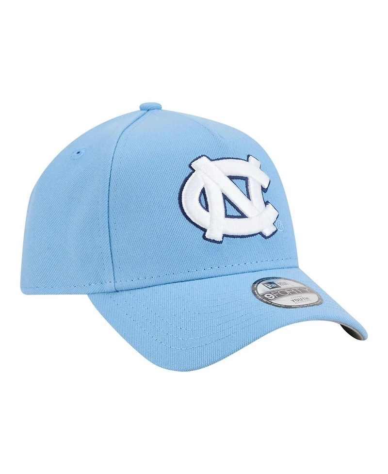 New Era Big Boys and Girls Carolina Blue North Carolina Tar Heels 9FORTY A-Frame Adjustable Hat