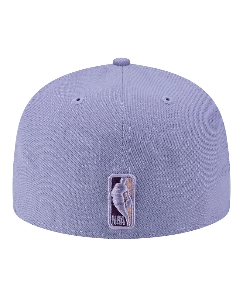 New Era Men's Lavender York Knicks Color Pack 59FIFTY Fitted Hat