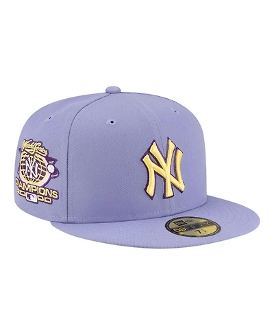 New Era Men's Light Purple York Yankees Lavender Bloom 59FIFTY Fitted Hat