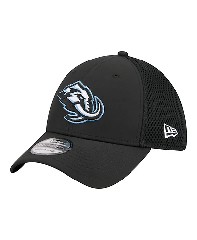 New Era Men's Black Utah Mammoth Logo 39THIRTY Flex Hat