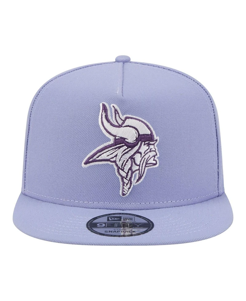 New Era Men's Lavender Minnesota Vikings Bloom A-Frame 9FIFTY Snapback Hat