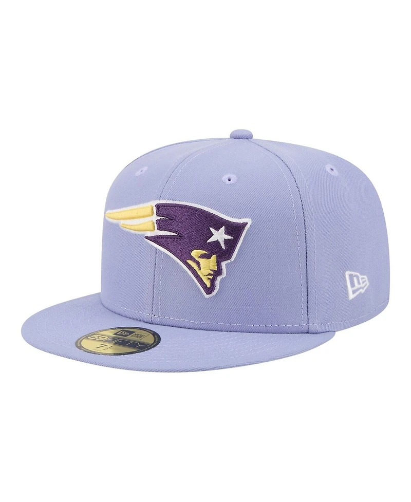New Era Men's Light Purple England Patriots Lavender Bloom 59FIFTY Fitted Hat