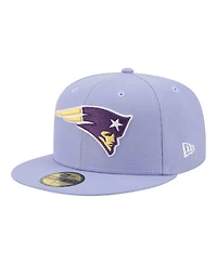 New Era Men's Light Purple England Patriots Lavender Bloom 59FIFTY Fitted Hat