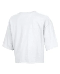 Champion Women's White San Francisco 49ers Boyfriend Cropped T-Shirt