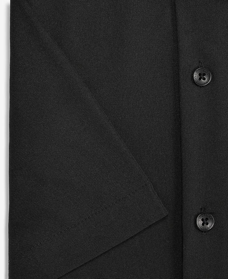 Suslo Couture Men's Slim-Fit Four-Way Stretch Solid Short-Sleeve Dress Shirt