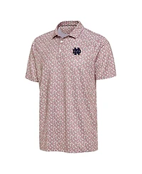 Antigua Men's Pink Notre Dame Fighting Irish Desert Dry Dogwood Polo Shirt