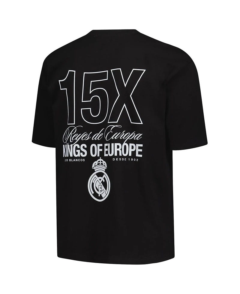 Peace Collective Men's and Women's Black Real Madrid European Champions Heavyweight T-Shirt