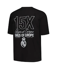 Peace Collective Men's and Women's Black Real Madrid European Champions Heavyweight T-Shirt