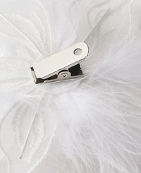 Holiday Lane Gilded Glamour Feather Flower Clip, Macy's Exclusive
