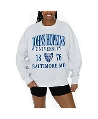 Gameday Couture Women's Ash Johns Hopkins Blue Jays Premium Fleece Pullover Sweatshirt