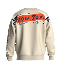 Fanatics Women's Beige New York Mets Graffiti Fleece Sweatshirt