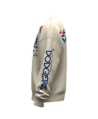 Fanatics Women's Beige Los Angeles Dodgers Graffiti Fleece Sweatshirt