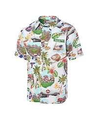 Reyn Spooner Men's White New York Mets Scenic Tri-Blend Button-Down Shirt