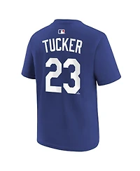 Nike Big Boys and Girls Kyle Tucker Royal Los Angeles Dodgers Name Number T-Shirt