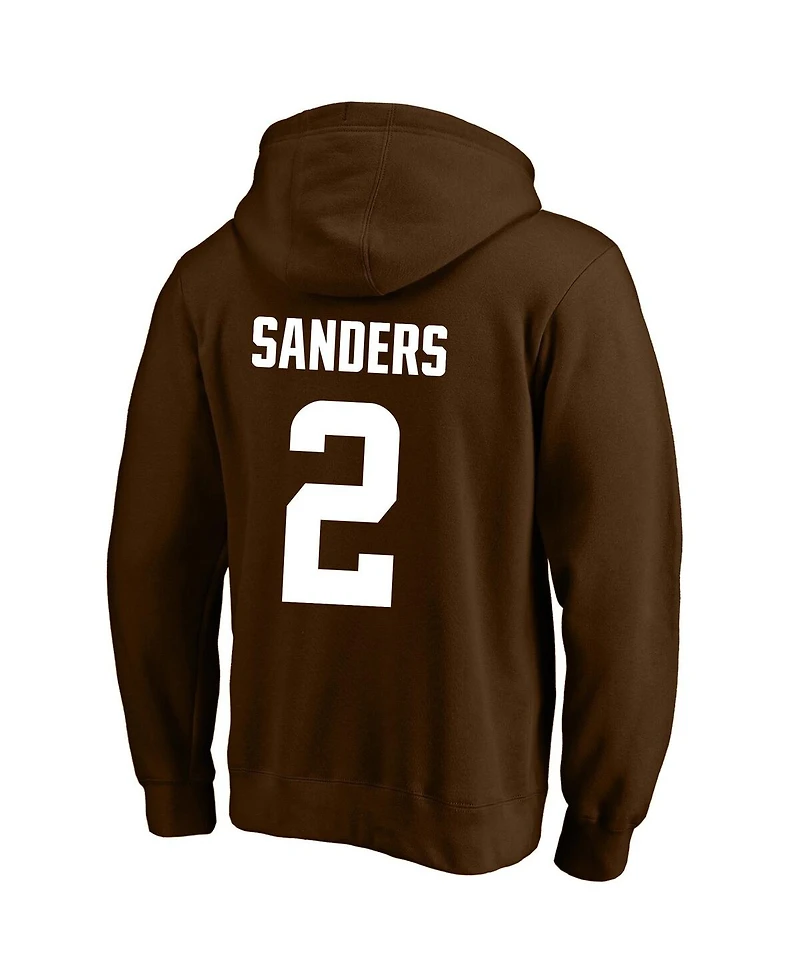 Fanatics Men's Shedeur Sanders Brown Cleveland Browns Big & Tall Name and Number Hoodie