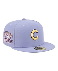New Era Men's Light Purple Chicago Cubs Lavender Bloom 59FIFTY Fitted Hat