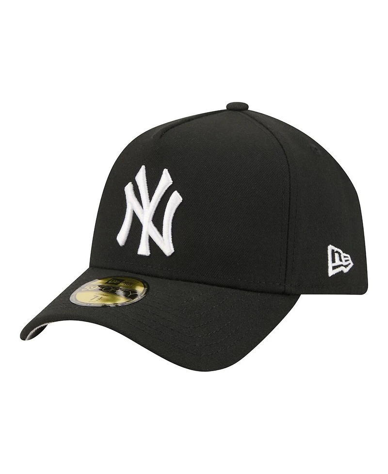 New Era Men's Black York Yankees A-Frame 59FORTY Fitted Hat