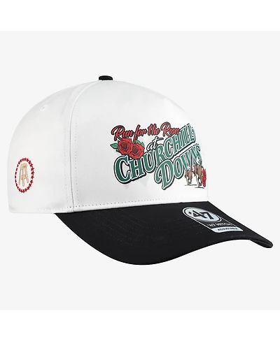 Barstool Golf x '47 Men's and Women's White Kentucky Derby Run For The Roses Churchill Downs Hitch Adjustable Hat
