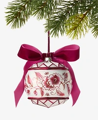 Holiday Lane Holiday Toile Glass Ball Ornament, Macy's Exclusive