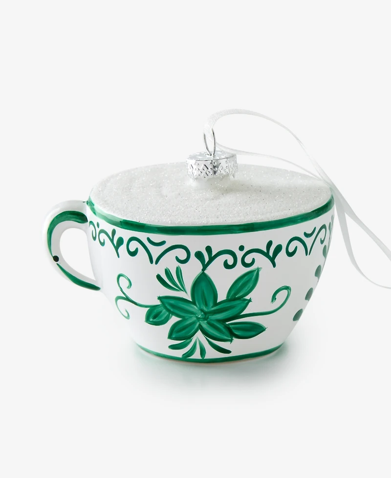 Holiday Lane Holiday Toile Tea Cup Ornament, Macy's Exclusive