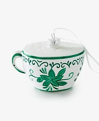 Holiday Lane Holiday Toile Tea Cup Ornament, Macy's Exclusive