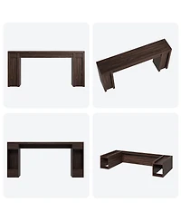 homfan Extra Long Narrow Console Table, Farmhouse Sofa Table for Entryway or Behind Couch, Engineered Wood Hallway Accent