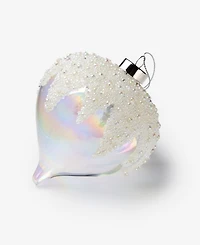 Holiday Lane Iced Delight Glass Ball Ornament with Beaded Dripping, Macy's Exclusive