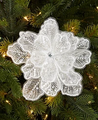 Holiday Lane Iced Delight Floral with Sequins Clip Ornament, Macy's Exclusive