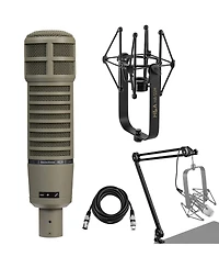 Electro-Voice RE20 Variable-d Dynamic Cardioid Microphone with Shockmount, Broadcast Arm, Shoc kMount, 15' Xlr Cable