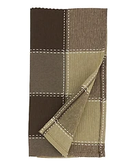 Saro Lifestyle Stitched Plaid Design Napkins, Set of 4