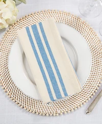Saro Lifestyle Dauphine Collection Striped Design Dinner Napkins, Set of 4