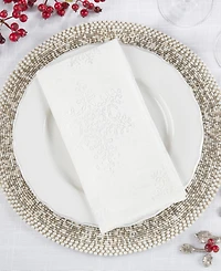 Saro Lifestyle Burnout Snowflake Table Napkins, Set of 4