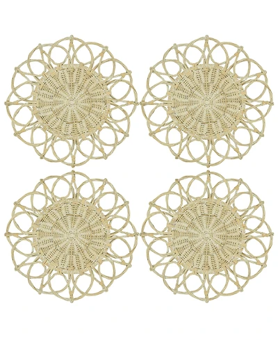 Saro Lifestyle Twisted Rattan Placemats, Set of 4