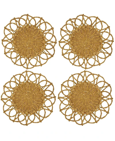 Saro Lifestyle Twisted Rattan Placemats, Set of 4