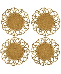 Saro Lifestyle Twisted Rattan Placemats, Set of 4