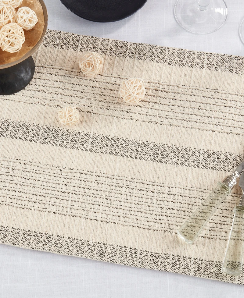 Saro Lifestyle Woven Striped Placemats, Set of 4