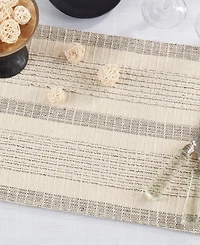 Saro Lifestyle Woven Striped Placemats, Set of 4
