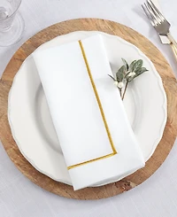 Saro Lifestyle Embroidered Line Design Napkins, Set of 4