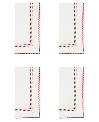 Saro Lifestyle Embroidered Border Table Napkins, Set of 4