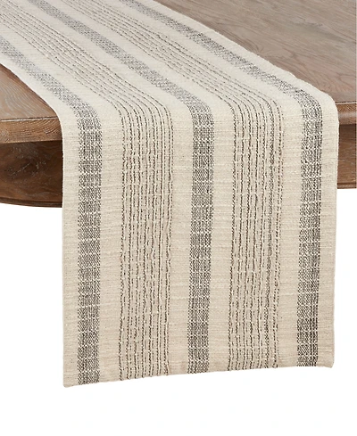Saro Lifestyle Woven Striped Table Runner, 16" x 72"