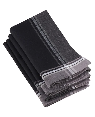 Saro Lifestyle Striped Border Table Napkins, Set of 4