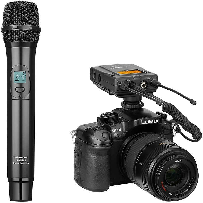Saramonic Uhf Wireless Handheld Microphone System with Dual-Channel Receiver for DSLRs/Mirrorless and Video Cameras, 514 to 596 MHz