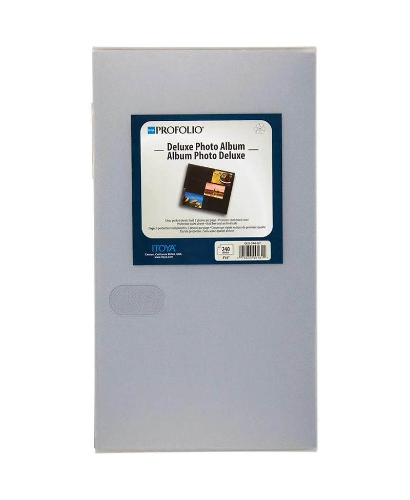 Itoya Profolio Deluxe Photo Album, Holds 240 4x6" Pictures, 3-Up