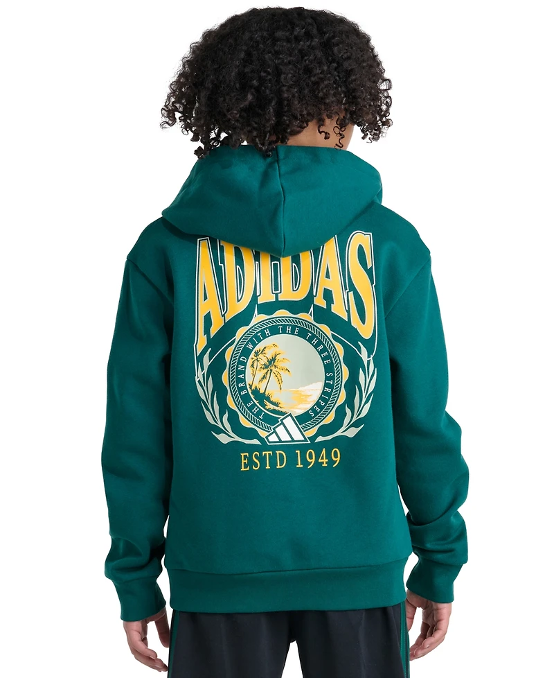 adidas Boys' 8-20 Long-Sleeve Graphic Hoodie