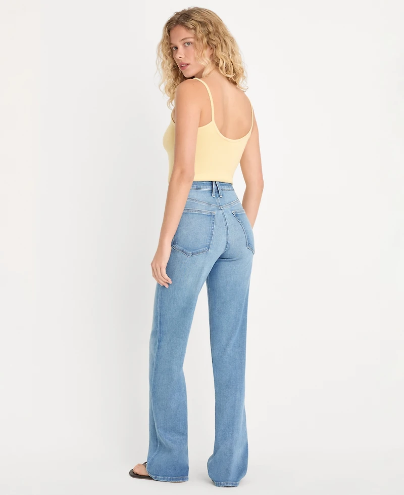 Good American Women's Straight Leg High-Rise Jeans