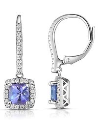 Macy's Tanzanite (1-3/4 ct. t.w.) & Diamond (1/3 ct. t.w.) Drop Earrings in 14k White Gold