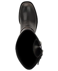 Guess Women's Matley Tumbled Buckle Harness Moto Boots