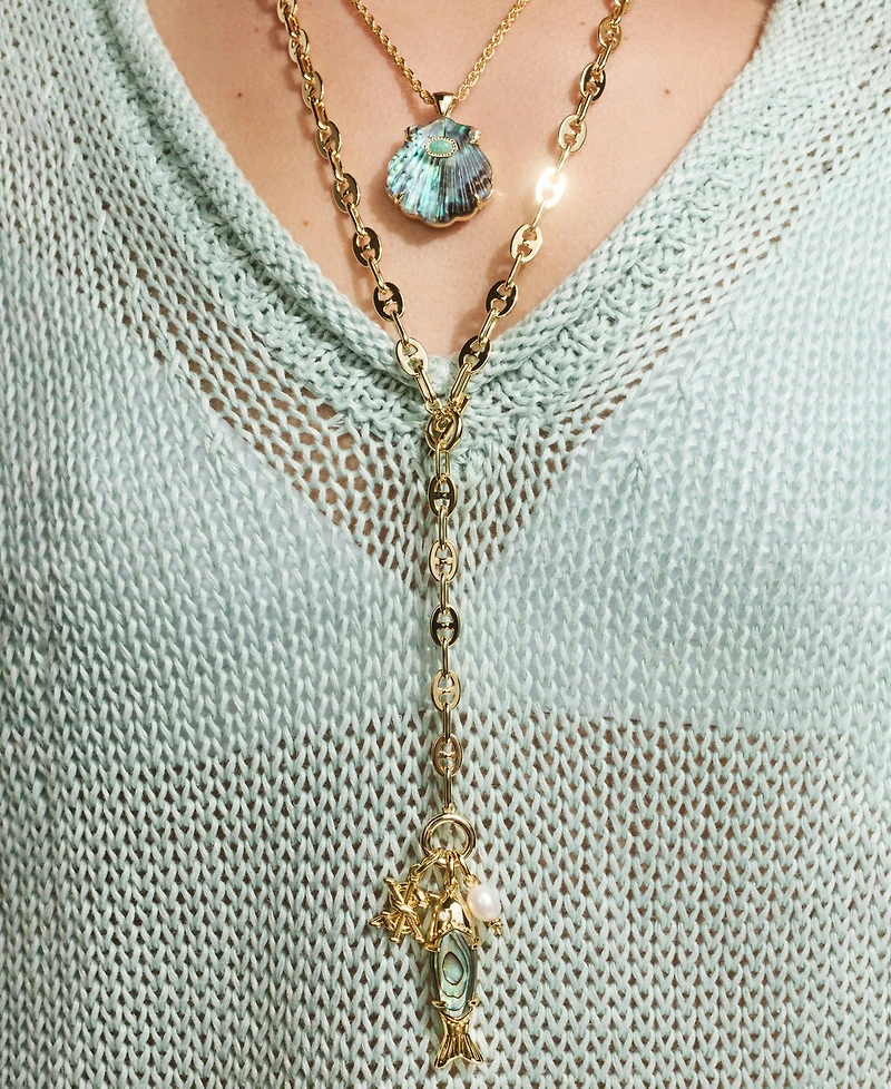 Kendra Scott 14k Gold-Plated Parker Fish Long Charm Necklace