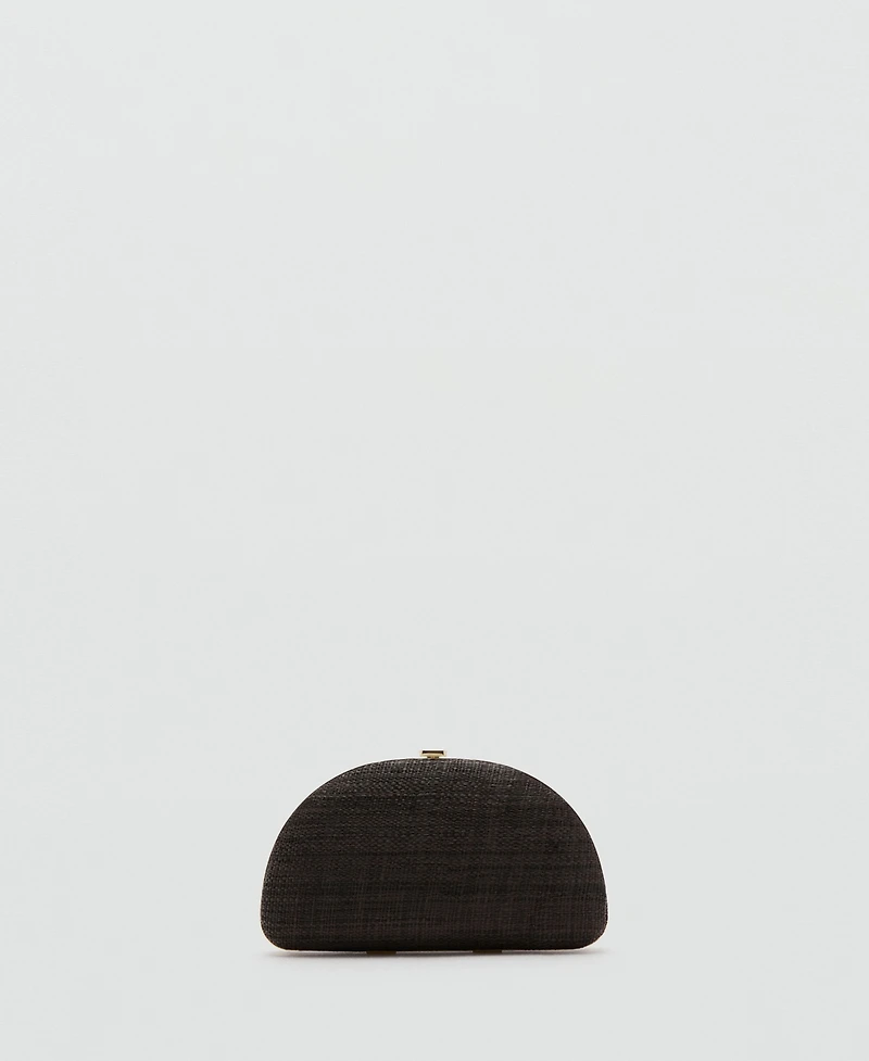 Mango Women's Natural Fiber Clutch Bag