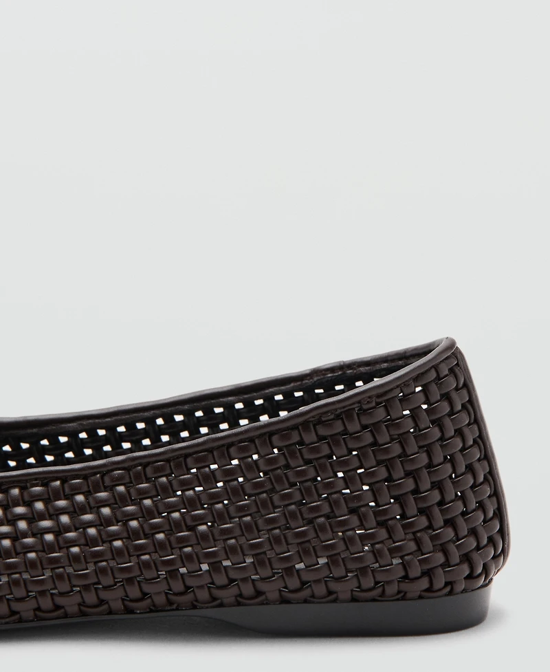 Mango Women's Braided Ballet Flats